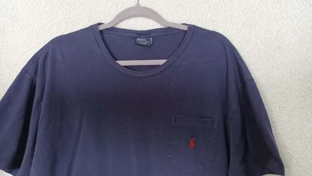 Vintage Polo Ralph Lauren T-Shirt Mens Size Large Cotton Chest Pocket Pony Logo